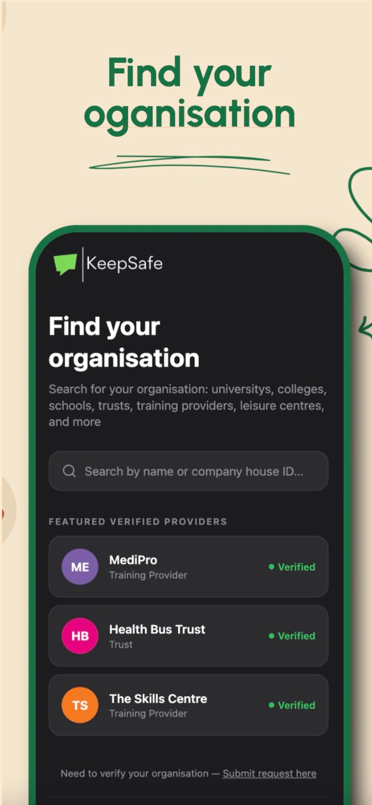 Keep Safe app — guided concern flow